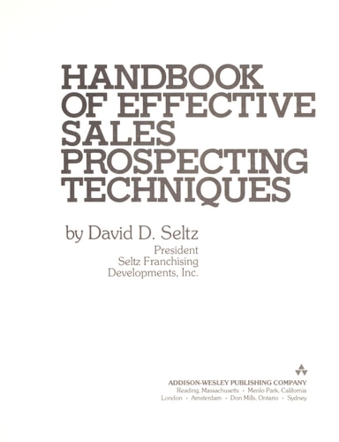 Handbook of Effective Sales Prospecting Techniques