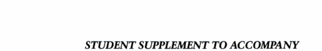 Student Supplement for Elementary Algebra