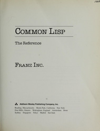 Common Lisp: The Reference
