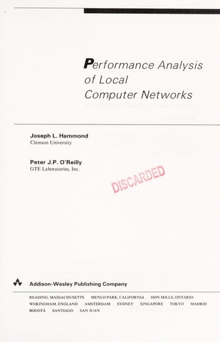 Solutions Manual: Performance Analysis of Computer Networks