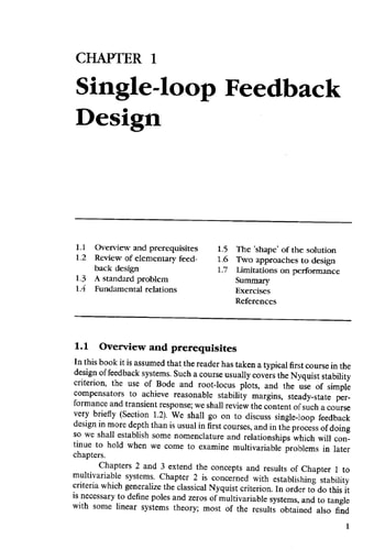 Multivariable Feedback Design