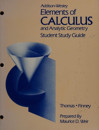Elements of Calculus and Analytic Geometry: Student Study Guide