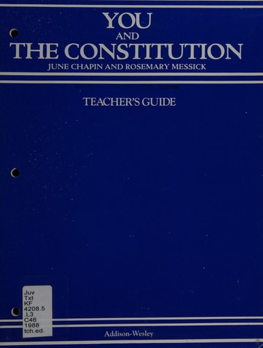 You and the Constitution: With Teachers Guide