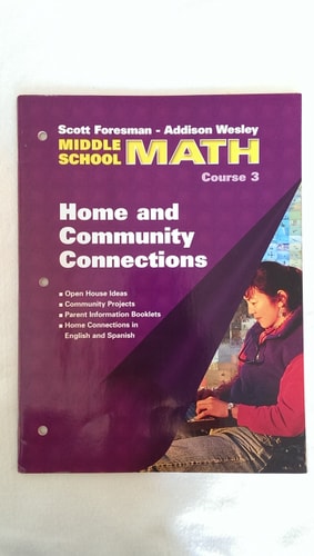 Math Home and Community Connections: Middle School Course 3