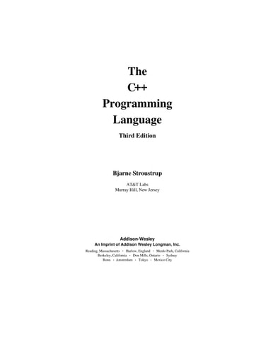 Edition published by Addision Wesley