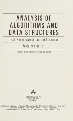 Analysis of Algorithms and Data Structures