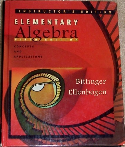 Elementary Algebra: Concepts and Applications