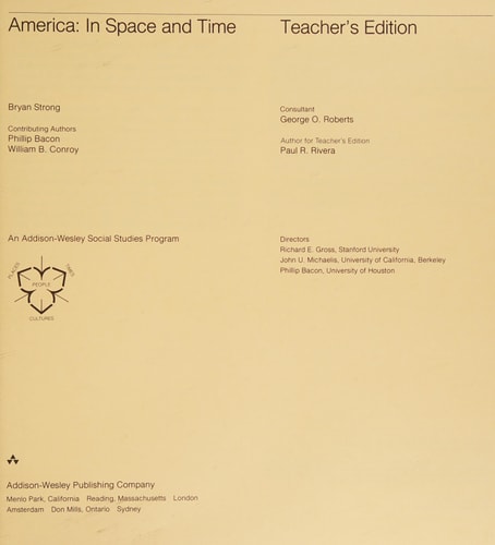 America: In Space and Time Teacher's Edition