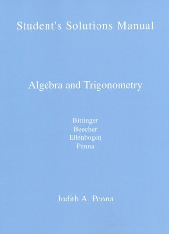 Algebra and Trigonometry: Student's Solution Manual