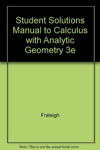 Calculus With Analytic Geometry