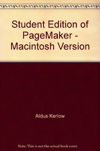Student Edition of PageMaker: Macintosh Version