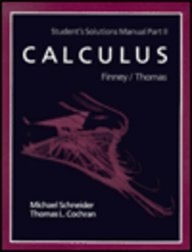 Calculus: Students Solutions Manual Part 2