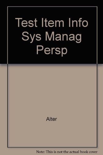 Test Item Info Sys Manag Persp
