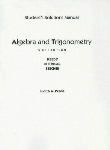 Student Solutions Manual for Algebra and Trigonometry: Unit Circle