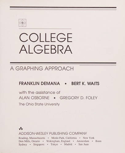 College Algebra: A Graphing Approach