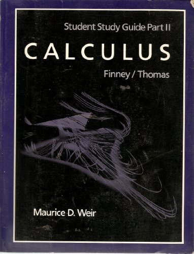 Calculus: Student Study Guide Part II