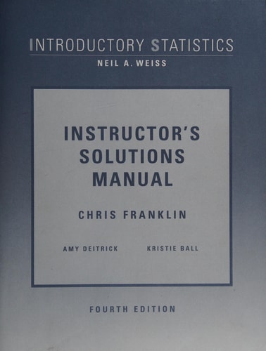 Instructor's Manual to Introductory Statistics