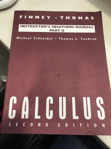 Instructor's Solution Manual: Calculus, 2nd Edition