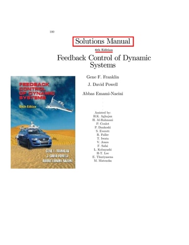 Feedback Control of Dynamic Systems