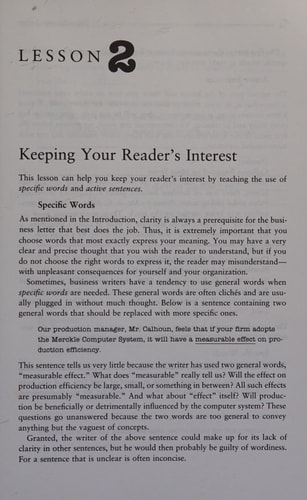 Better Business Letters: A Self-instructional Book to Develop Skill in Writing