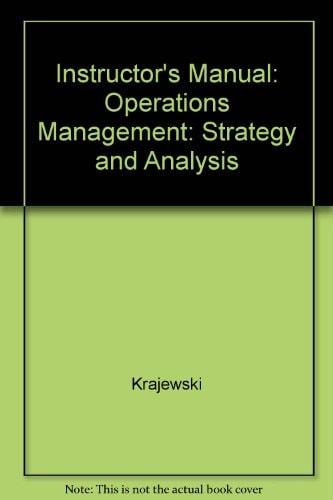 Instructor's Manual for Operations Management: 3rd Edition