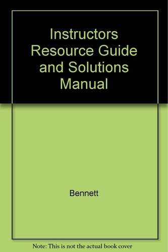 Instructor's Resource Guide and Solutions Manual