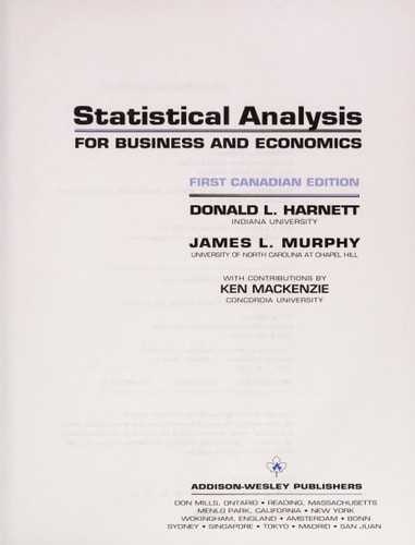 Statistical Analysis for Business and Economics