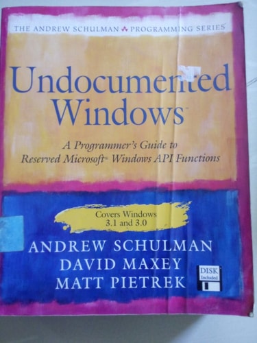 Undocumented Windows: A Programmer's Guide to Reserved Microsoft Windows API Functions