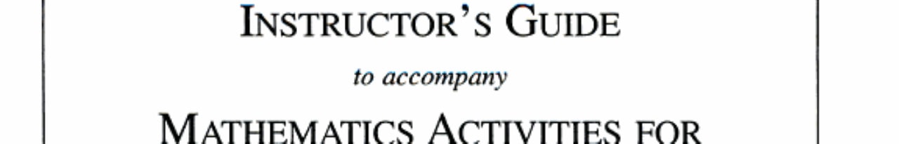 Instructor's Manual for Dolan Activities Manual