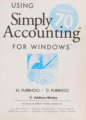 Using Simply Accounting for Windows, Version 7.0