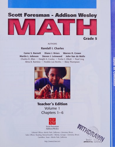 Scott Foresman-Addison Wesley Mathematics: Grade 5, Volume 2 (Teacher's Edition)