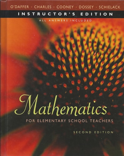 Mathematics for Elementary School Teachers: Instructor's Edition