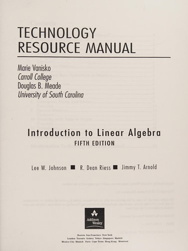 Introduction to Linear Algebra