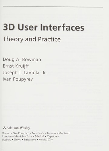 3D User Interfaces: Theory and Practice