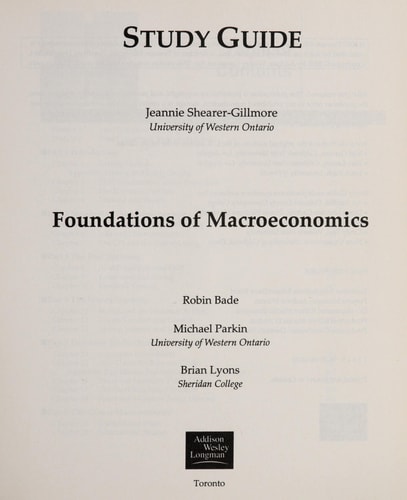Foundations of Macroeconomics: Study Guide