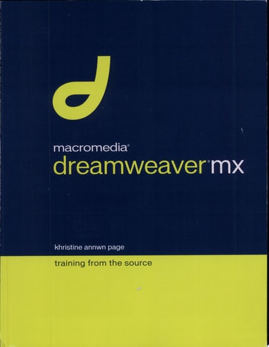 Macromedia Dreamweaver MX: Training from the Source