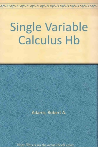 Single Variable Calculus