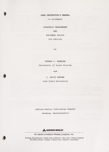 Case Instructors Manual
