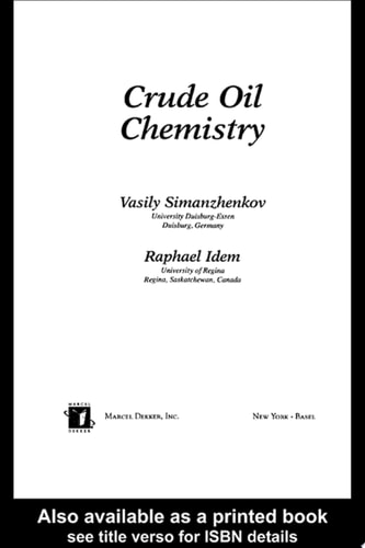 Crude Oil Chemistry