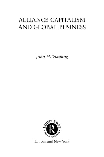 Alliance Capitalism and Global Business
