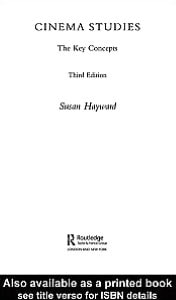 Cinema Studies: The Key Concepts