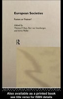 European Societies: Fusion or Fission?