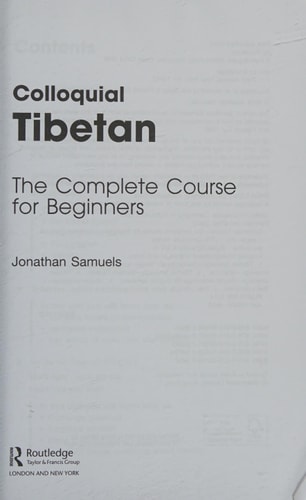 Colloquial Tibetan: the complete course for beginners