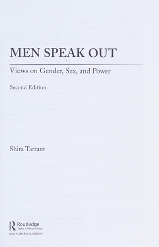 Men Speak Out: Views on Gender, Sex and Power