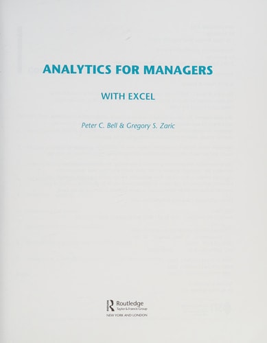 Analytics for Managers