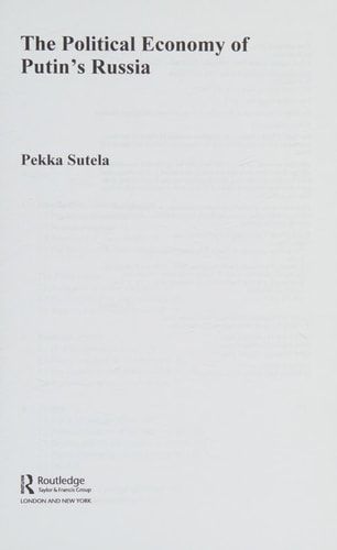 The political economy of Putin's Russia