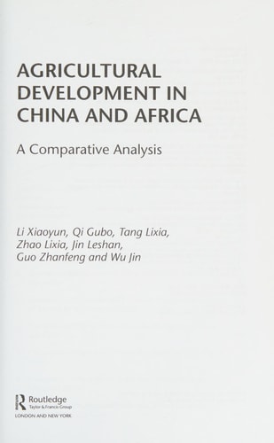 Agricultural Development in China and Africa: A Comparative Analysis