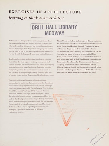Exercises in Architecture: Learning to Think as an Architect