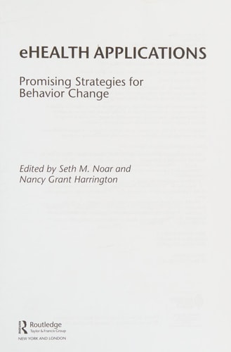 eHealth Applications: Promising Strategies for Health Behavior Change