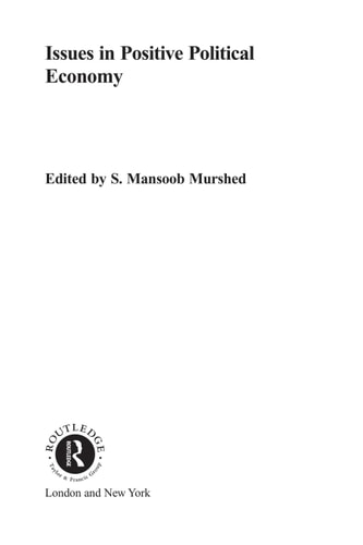 Issues in positive political economy